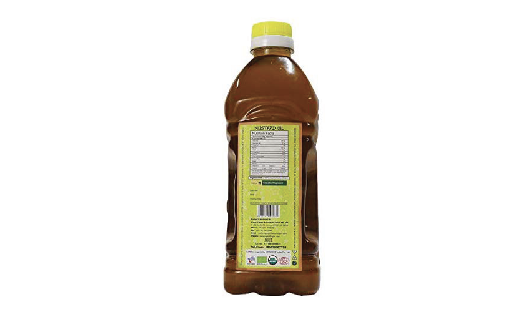 Elworld Organic Yellow Mustard Oil    Plastic Bottle  1 litre